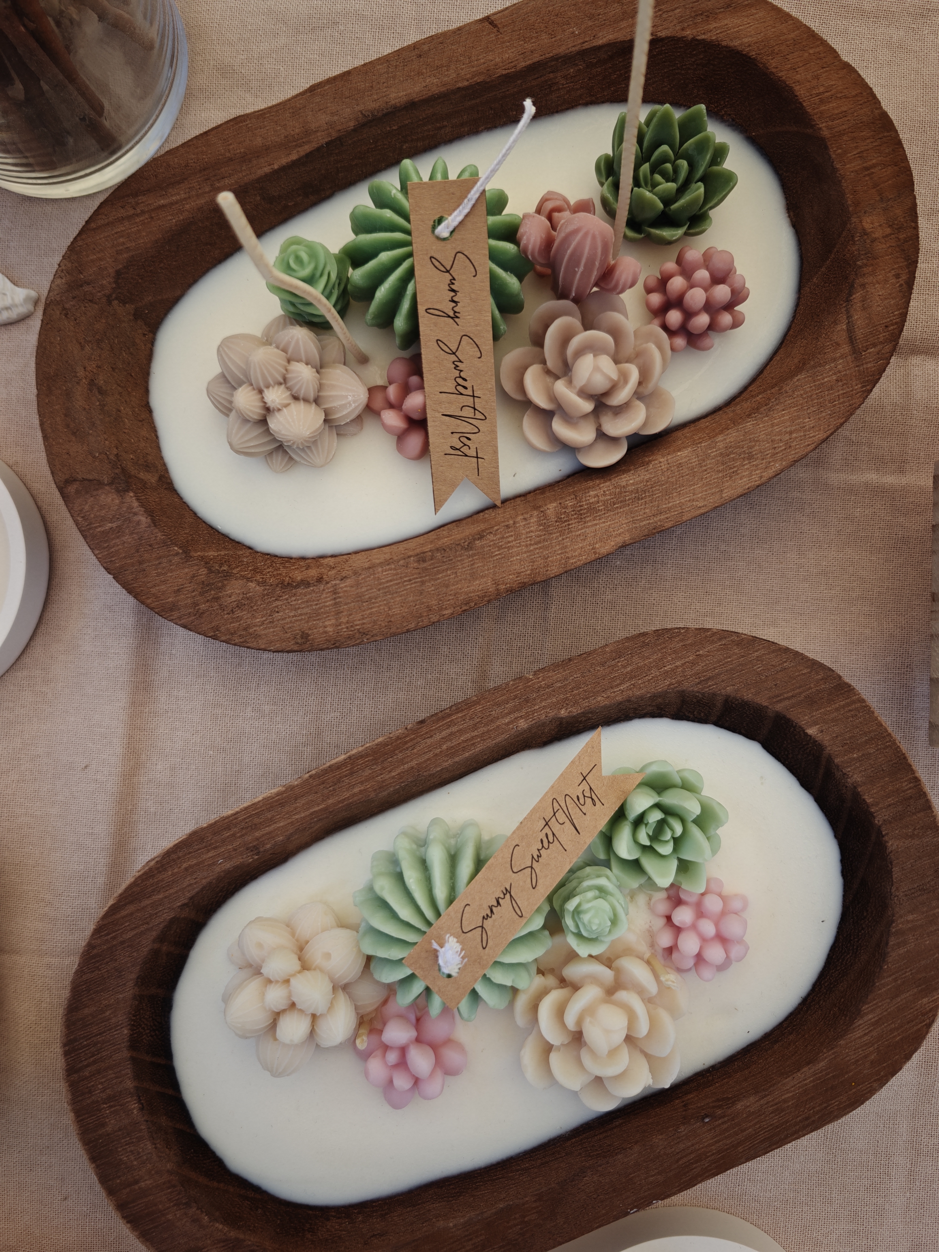 La Succulente, composition de bougies cactus